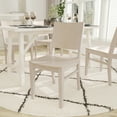 thumbnail image 1 of Emma + Oliver Antique White Dining Chair with Curved Backrest and Solid Wood Construction, 1 of 12