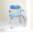 thumbnail image 1 of Emma + Oliver Bath and Shower Chair with Depth Adjustable Back, Height Adjustable Frame, 300 lbs. Static Weight Capacity - Blue, 1 of 12