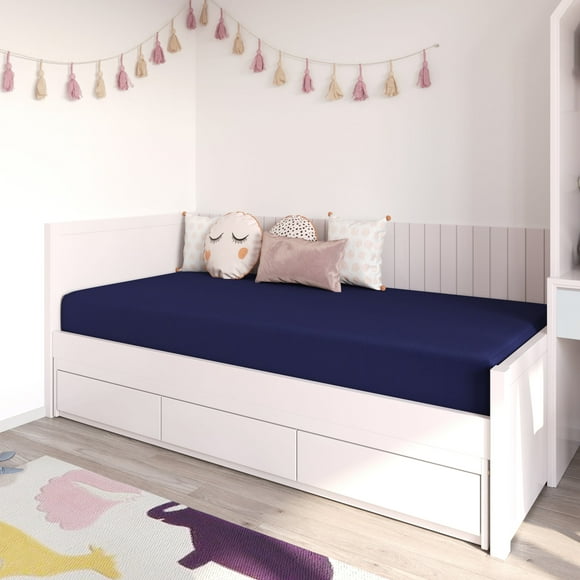 Emma + Oliver Blue Water-Resistant Memory Foam 8" Twin XL Size Mattress with Zippered Cover