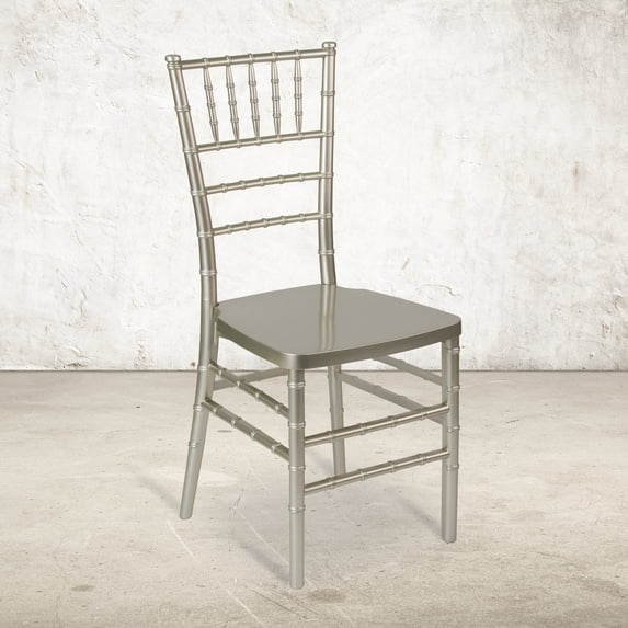 Emma + Oliver Champagne Resin Stacking Chiavari Chair