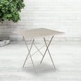 thumbnail image 1 of Emma + Oliver Commercial Grade 28" Square Light Gray Indoor-Outdoor Steel Folding Patio Table, 1 of 4
