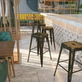 thumbnail image 1 of Emma + Oliver Commercial Grade 30"H Backless Distressed Copper Metal Indoor-Outdoor Barstool, 1 of 8