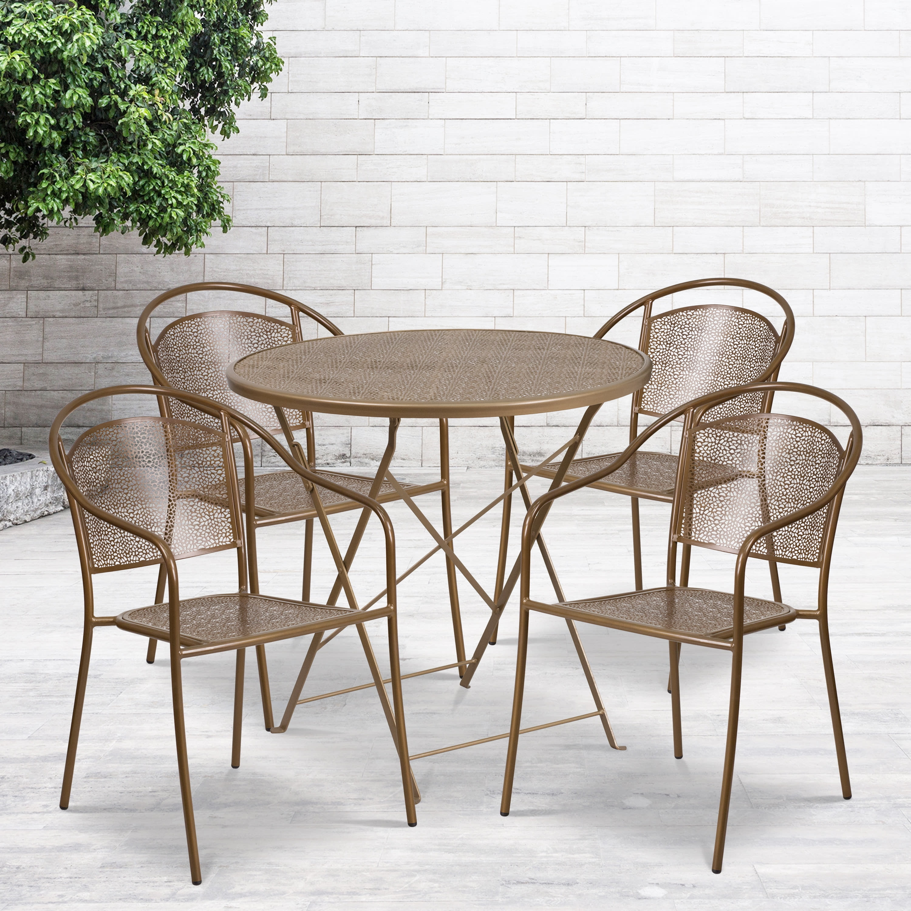 Collapsible patio table and chairs sale