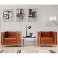 thumbnail image 1 of Emma + Oliver Contemporary Cognac LeatherSoft Chair with Double Bar Encasing Frame, 1 of 5