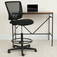 thumbnail image 1 of Emma + Oliver Ergonomic Mid-Back Black Mesh Drafting Chair with Adjustable Foot Ring, 1 of 13