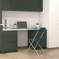 thumbnail image 1 of Emma + Oliver Folding Chair - Blue Plastic – 6 Pack 650LB Weight Capacity - Event Chair, 1 of 15