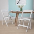 thumbnail image 1 of Emma + Oliver Folding Chair - White Resin – 2 Pack 1000LB Weight Capacity Event Chair, 1 of 15