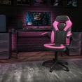 thumbnail image 1 of Emma + Oliver Gaming Racing PC Chair with Flip-up Arms, Pink/Black LeatherSoft, 1 of 16