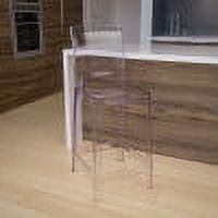 Emma + Oliver Ghost Counter Stool with Square Back in Transparent Crystal