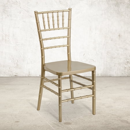 Emma + Oliver Gold Resin Stacking Chiavari Chair
