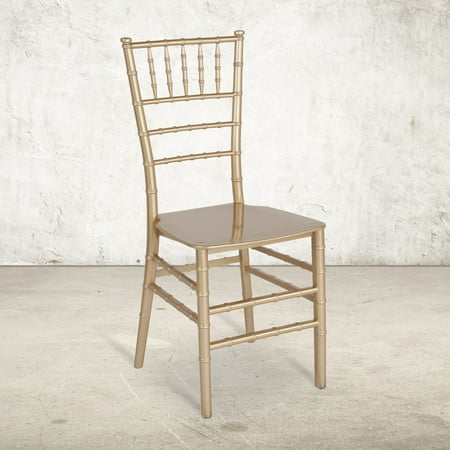 Emma + Oliver Gold Stackable Resin Chiavari Chair