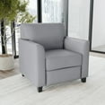 thumbnail image 1 of Emma + Oliver Gray LeatherSoft Chair with Clean Line Stitched Frame, 1 of 9