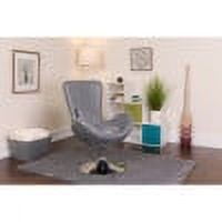 Emma + Oliver Gray LeatherSoft Side Reception Chair with Bowed Seat