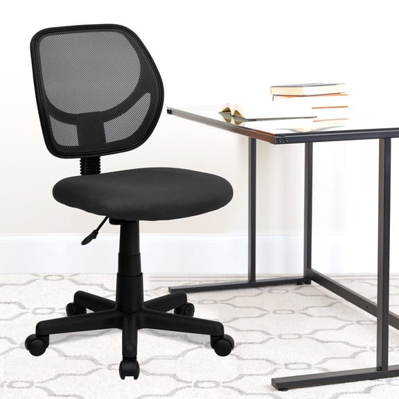 Emma + Oliver Gray Mesh Swivel Task Office Chair