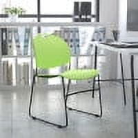 Emma + Oliver Green Ultra-Compact School Stack Chair - Office Guest Chair/Student Chair