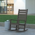 thumbnail image 1 of Emma + Oliver Contemporary Rocking Chair, All-Weather HDPE Indoor/Outdoor Rocker in Gray, 1 of 11