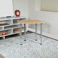 thumbnail image 1 of Emma + Oliver Hex Natural Collaborative Adjustable Student Desk - Home and Classroom, 1 of 12