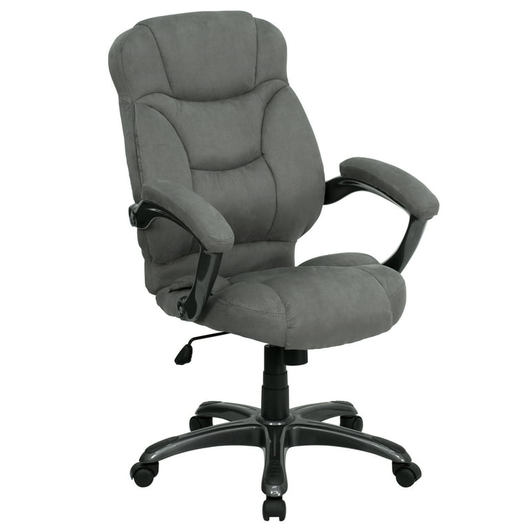 Emma + Oliver High Back Gray Fabric Executive Swivel Office Chair