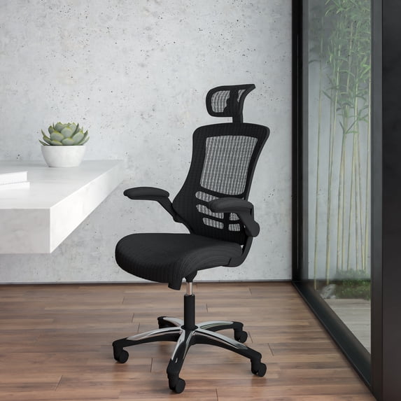 Emma + Oliver High Back Mesh Executive Office and Desk Chair with Adjustable Headrest