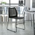 thumbnail image 1 of Emma + Oliver Home and Office Black Sled Base Stack Chair with Air-Vent Back - Guest Chair, 1 of 11