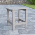 thumbnail image 1 of Emma + Oliver Indoor/Outdoor Polyresin Adirondack Side Table for Porch, Patio, or Sunroom in Gray, 1 of 9