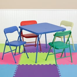 Mindy Youth Toddler 4 Piece Foldable Multicolor Activity Table and Chairs Set Walmart