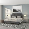 thumbnail image 1 of Emma + Oliver King Size Arched Tufted Platform Bed in Dark Gray Fabric, 1 of 10