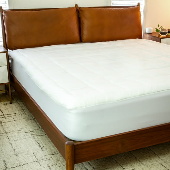 Emma + Oliver King Size Hypoallergenic Mattress Pad with Deep Pockets and Quilted Cotton Top