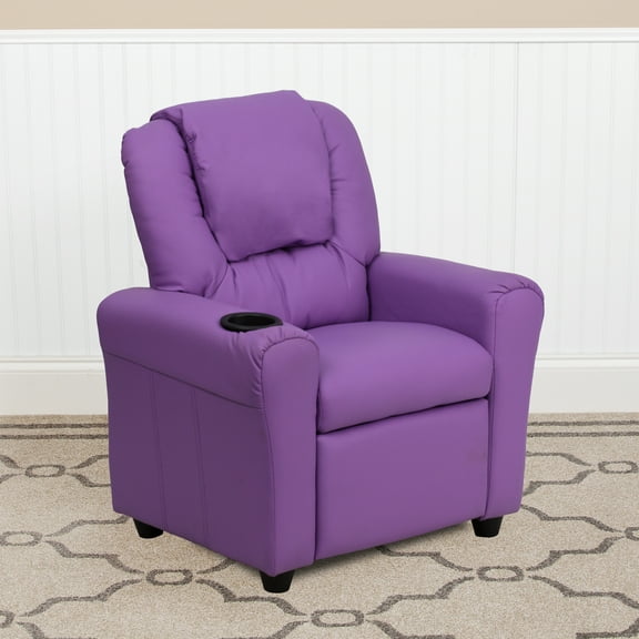 EMMA + OLIVER Kids Foam Recliner, Lavender
