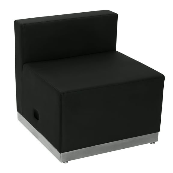 Emma + Oliver Leather Indoor Reception Seating, Black