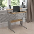 thumbnail image 1 of Emma + Oliver Maple Computer Desk with Top and Lower Storage Shelves, 1 of 13