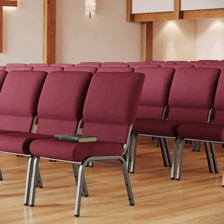Emma + Oliver Maroon Church Chair 20.5 in. Wide