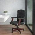 thumbnail image 1 of Emma + Oliver Martha Washington Black LeatherSoft Executive Swivel Office Chair with Arms, 1 of 12