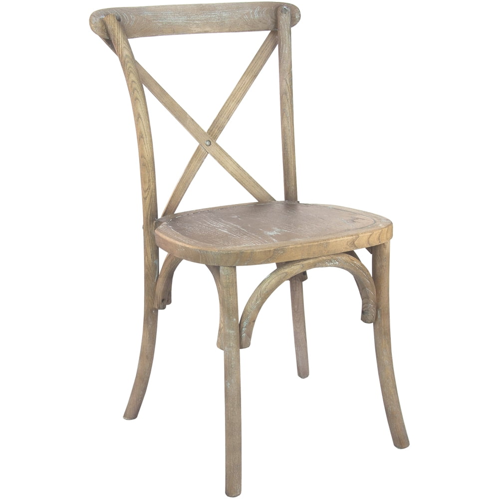 Emma And Oliver X-back Chair With Metal Bracing And Fruitwood Seat Emma And Oliver X-back Chair With Metal Bracing And Fruitwood Seat