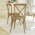 thumbnail image 1 of Emma + Oliver Medium Natural With White Grain X-Back Chair, 1 of 13