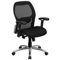 thumbnail image 1 of Emma + Oliver Mid-Back Black Mesh Executive Office Chair with Knee Tilt and Adjustable Lumbar & Arms, 1 of 6