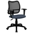 thumbnail image 1 of Emma + Oliver Mid-Back Navy Blue Mesh Swivel Task Office Chair with Adjustable Arms, 1 of 6