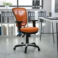 thumbnail image 1 of Emma + Oliver Mid-Back Orange Mesh Multifunction Ergonomic Office Chair - Adjustable Arms, 1 of 10
