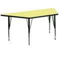 thumbnail image 1 of Emma + Oliver Mobile Trapezoid Yellow Thermal Laminate Preschool Activity Table, 1 of 5