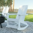 thumbnail image 1 of Emma + Oliver Modern All-Weather White Poly Resin Adirondack Rocking Chair for Indoor/Outdoor Use, 1 of 12