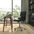 thumbnail image 1 of Emma + Oliver Modern Black Faux Leather Upholstered Mid-Back Home Office Chair with Arms and 5 Star Brushed Chrome Base, 1 of 12