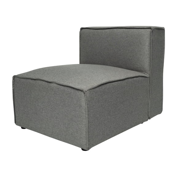 Emma + Oliver Modular Armless Middle Chair in Dark Gray