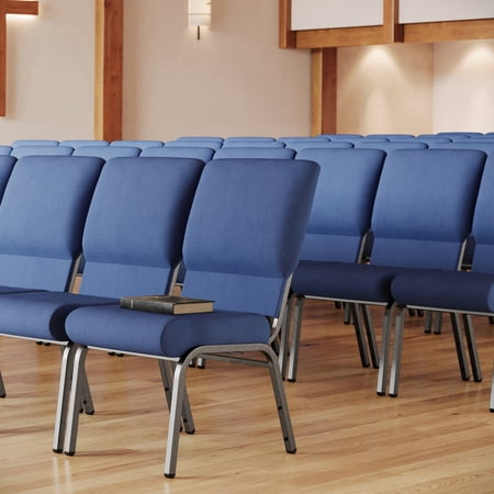 Emma + Oliver Navy Church Chair 20.5 in. Wide