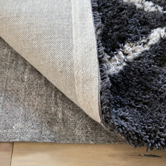 Emma + Oliver Non-Slip 1/4 Inch Thick Gray Multi-Surface Reversible 5' x 8' Area Rug Pad