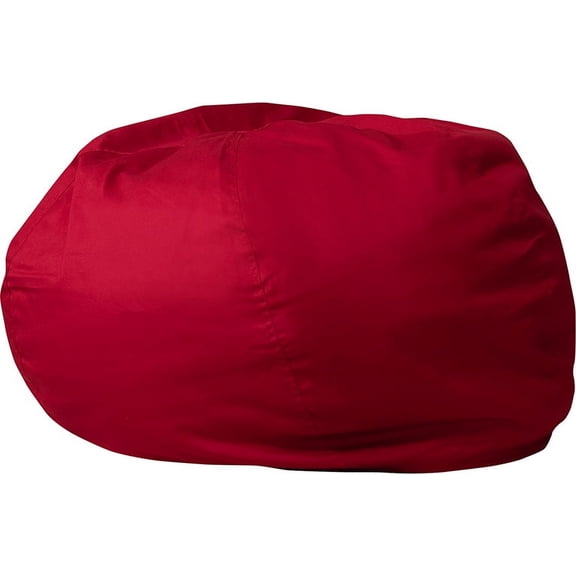 Emma + Oliver Oversized Solid Red Refillable Bean Bag Chair for All Ages