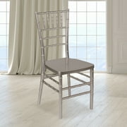 Emma + Oliver Pewter Resin Stacking Chiavari Chair