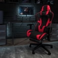 thumbnail image 1 of Emma + Oliver Racing Gaming Ergonomic Chair with Reclining Back, Footrest in Red LeatherSoft, 1 of 13