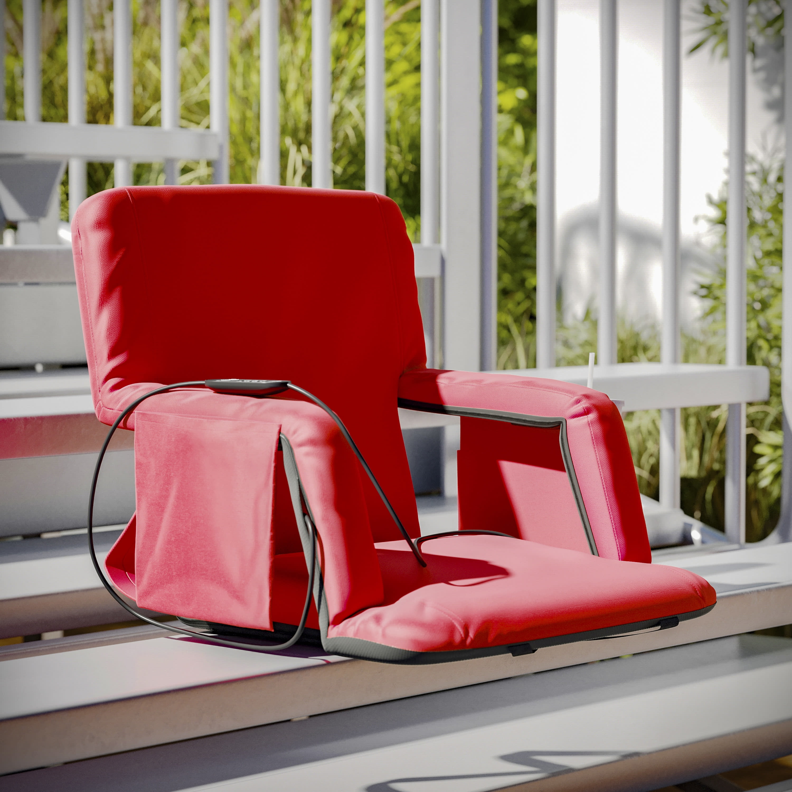 Portable Seat Slsy Heated Massage For Bleachers With Back Support