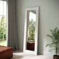 thumbnail image 1 of Emma + Oliver Rustic Solid Wood 22"x65" Full Length Floor Mirror, Wall Mounted or Wall Leaning, White Wash, 1 of 9