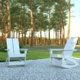 thumbnail image 1 of Emma + Oliver Set of 2 Modern All-Weather White Poly Resin Adirondack Rocking Chairs for Indoor/Outdoor Use, 1 of 13
